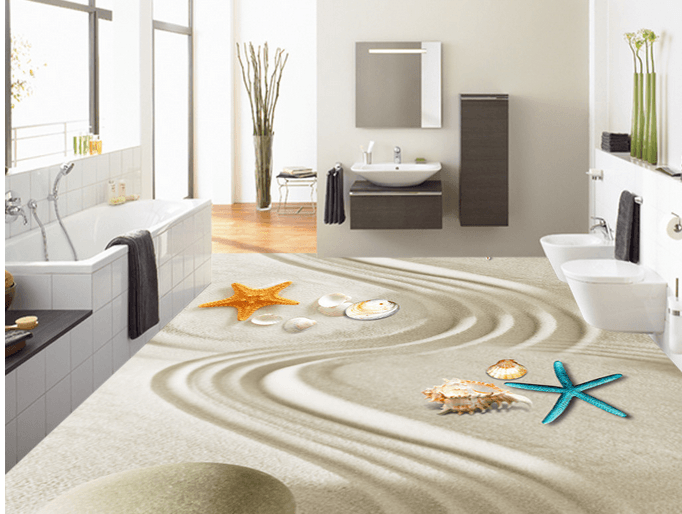 3D Beach Paintingh 041 Floor Mural Wallpaper AJ Wallpaper 2 