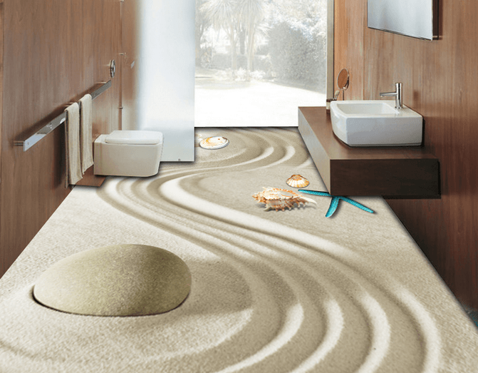 3D Beach Paintingh 041 Floor Mural Wallpaper AJ Wallpaper 2 