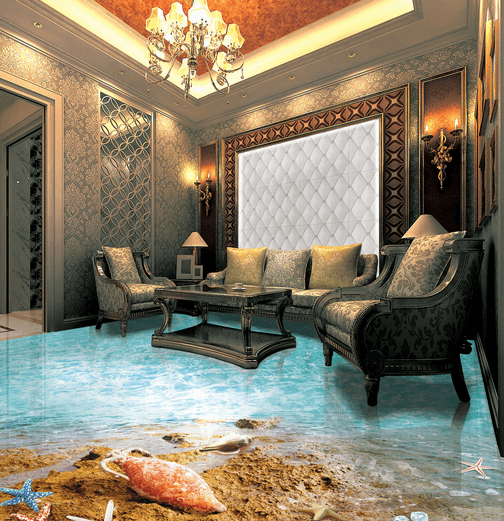 3D Sea Conch 040 Floor Mural Wallpaper AJ Wallpaper 2 