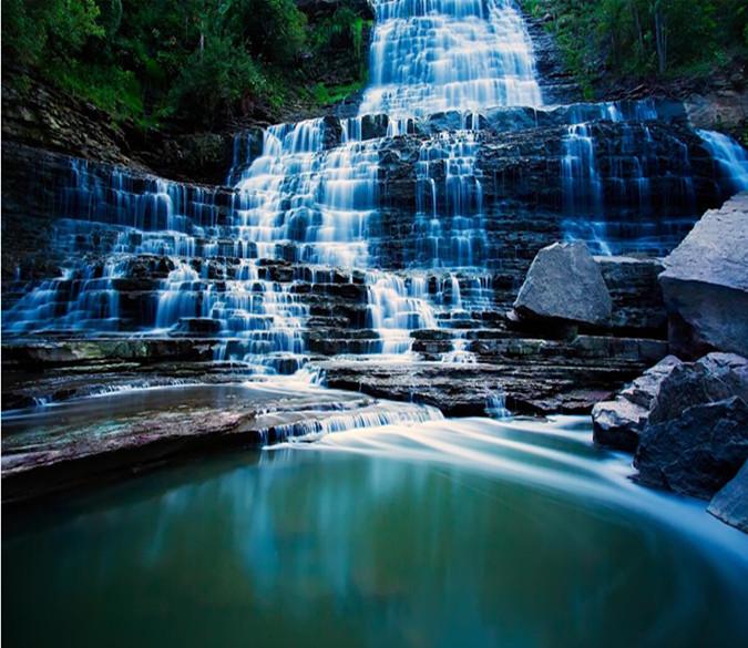 Waterfall And Green Lake 57 Wallpaper AJ Wallpaper 1 