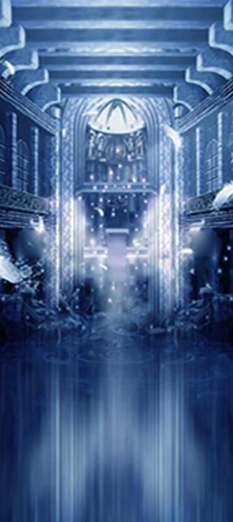 3D chandelier blue future door mural Wallpaper AJ Wallpaper 