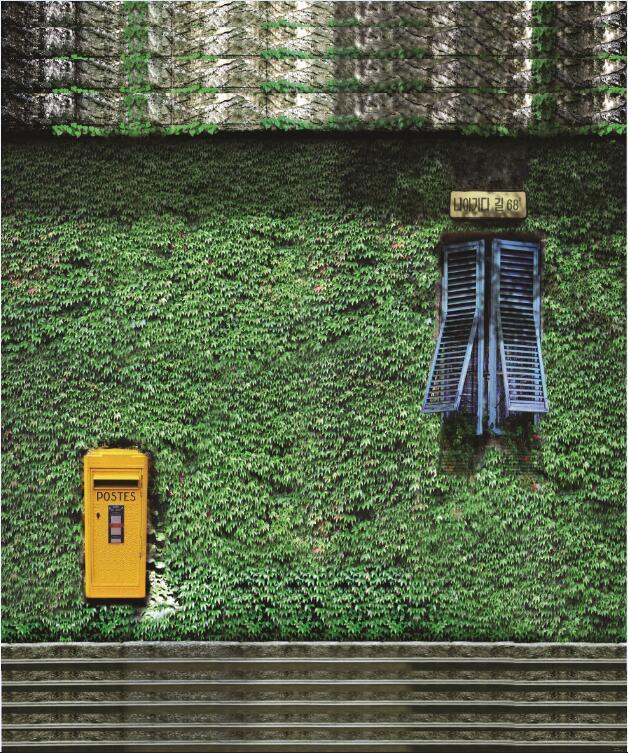 3D Window Lush Ivy 208 Garage Door Mural Wallpaper AJ Wallpaper 