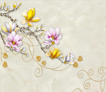 Golden And Purple Flower On Branch 5 Wallpaper AJ Wallpaper 1 