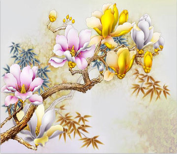 Purple And Golden Flower On Branch 56 Wallpaper AJ Wallpaper 1 