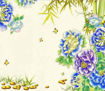 Purple And Blue Peony 55 Wallpaper AJ Wallpaper 1 