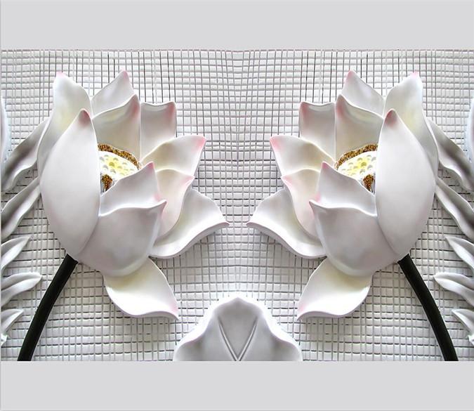 Carved white lotus 22 Wallpaper AJ Wallpaper 1 