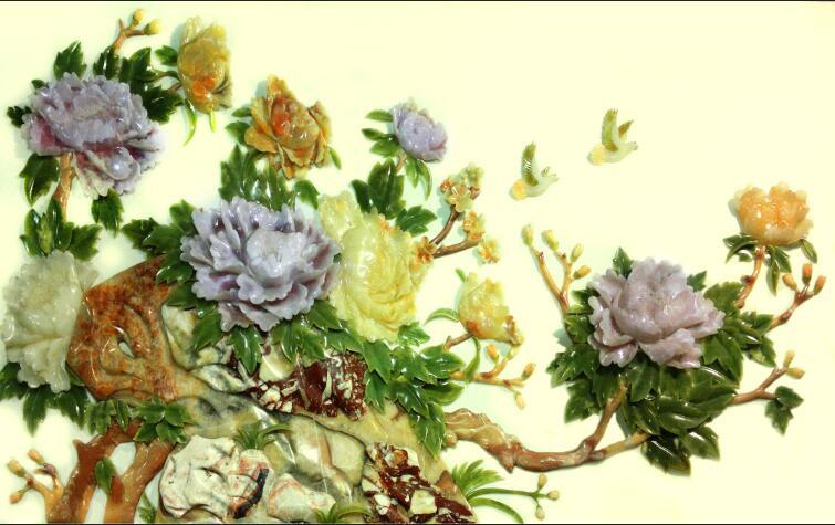 3D Jade carving flower Wallpaper AJ Wallpaper 1 