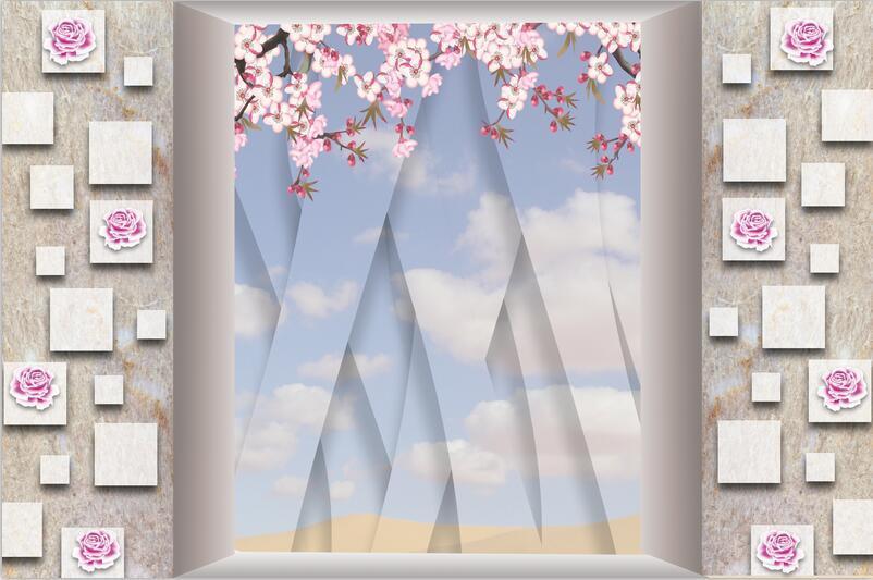 3D Pink flower texture Wallpaper AJ Wallpaper 1 