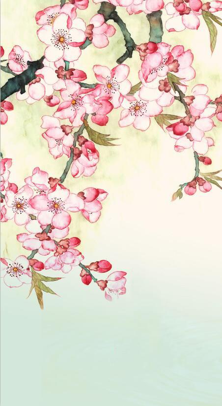 3D Fresh pink flower birds Wallpaper AJ Wallpaper 1 