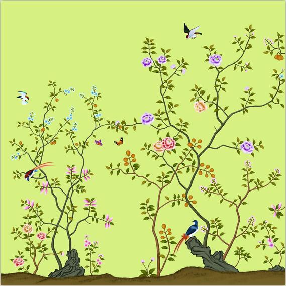 3D Green tree flower decals Wallpaper AJ Wallpaper 1 