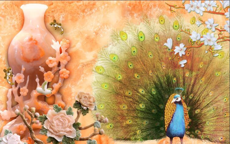 3D Animals vase sculpture Wallpaper AJ Wallpaper 1 