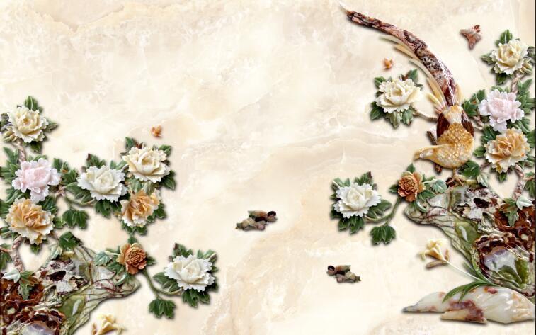 3D flower Plant Sculpture Wallpaper AJ Wallpaper 1 