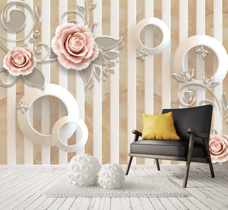 3D Round Flower 244 Wallpaper AJ Wallpaper 