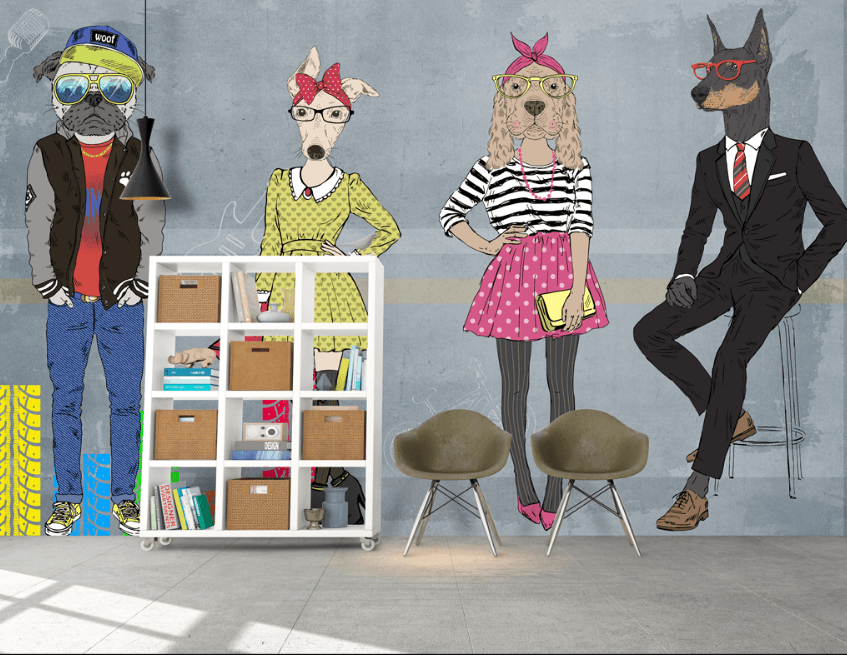 3D Dog Head 157 Wallpaper AJ Wallpaper 