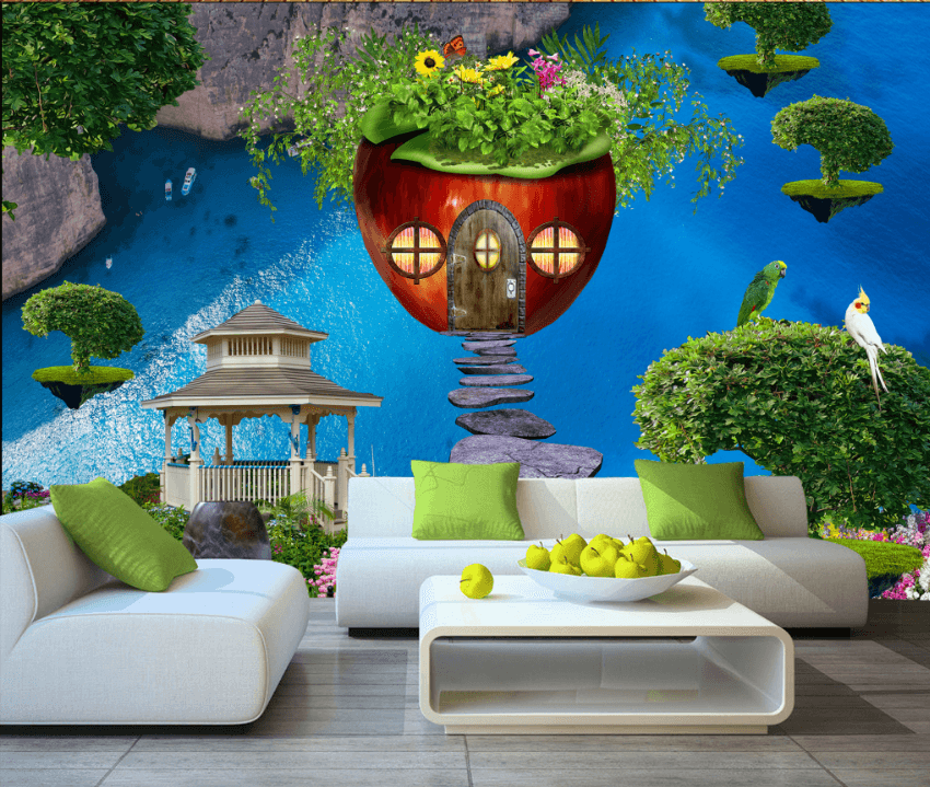 3D Apple Houseg 103 Wallpaper AJ Wallpaper 