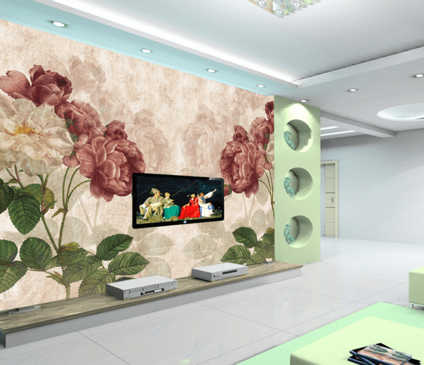 3D Big Red Flowers 101 Wallpaper AJ Wallpaper 