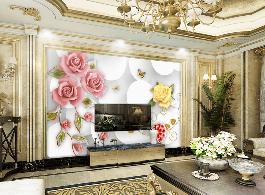 3D Blooming Flowers 087 Wallpaper AJ Wallpaper 