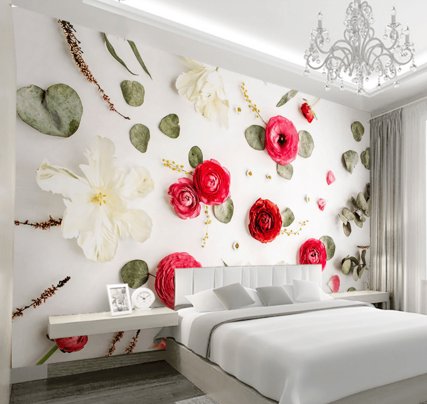 3D Bright Flowers 054 Wallpaper AJ Wallpaper 