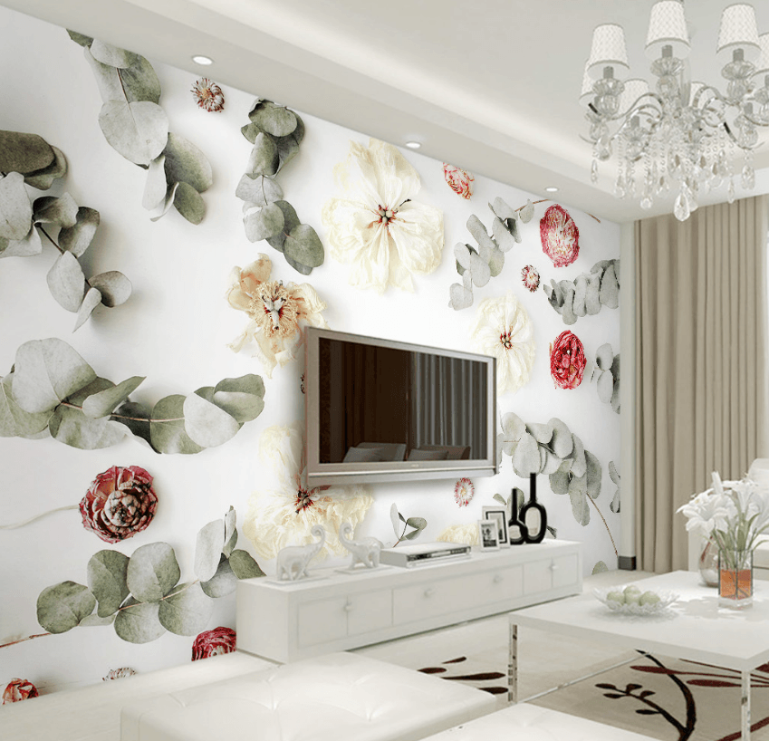 3D Dried Flowers 055 Wallpaper AJ Wallpaper 