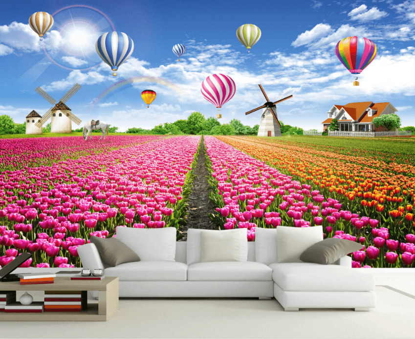 3D Flower Windmill 578 Wallpaper AJ Wallpaper 