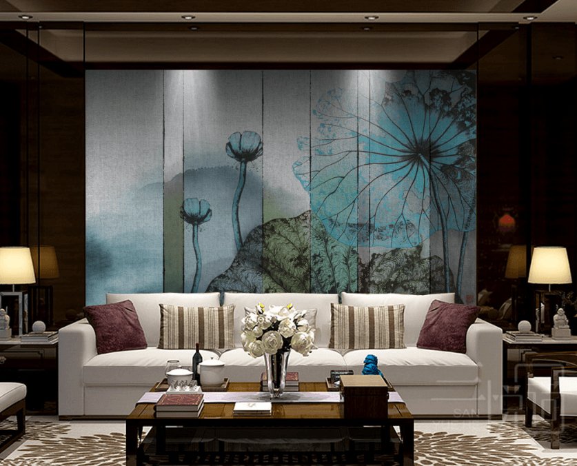 3D Big Lotus Leaf 559 Wallpaper AJ Wallpaper 