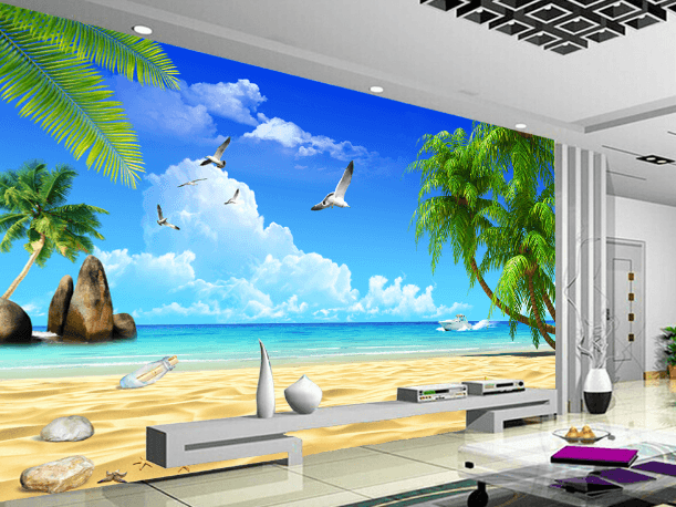 3D Coconut Beach 462 Wallpaper AJ Wallpaper 