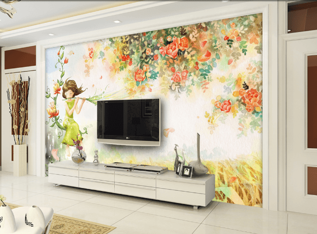 3D Girl Flower 431 Wallpaper AJ Wallpaper 