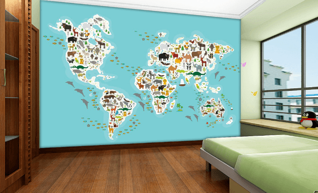3D Animal Map 423 Wallpaper AJ Wallpaper 