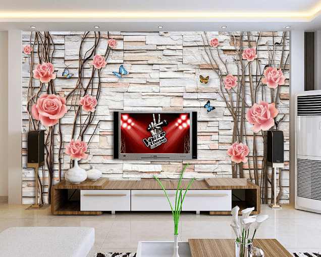 3D Growing Roses 403 Wallpaper AJ Wallpaper 