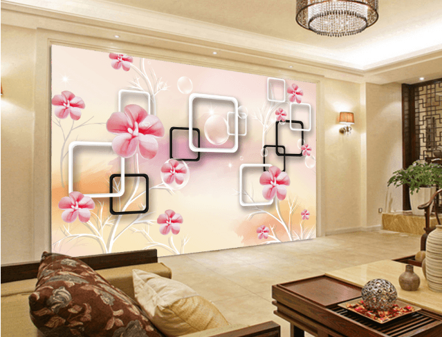 3D Box Flower 401 Wallpaper AJ Wallpaper 