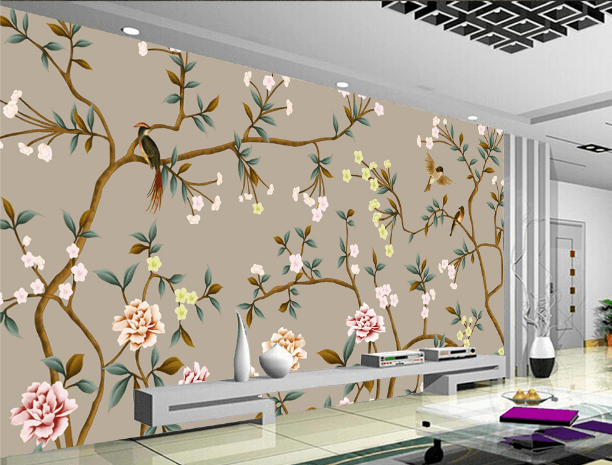 3D Flower And Bird 354 Wallpaper AJ Wallpaper 