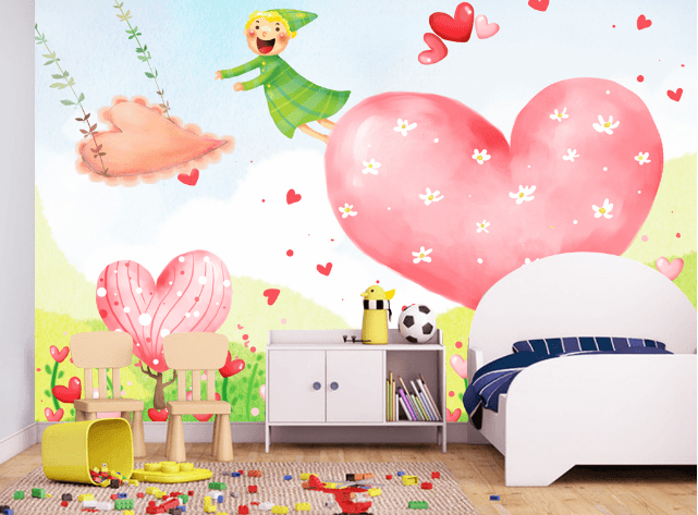 3D Love Swing 308 Wallpaper AJ Wallpaper 