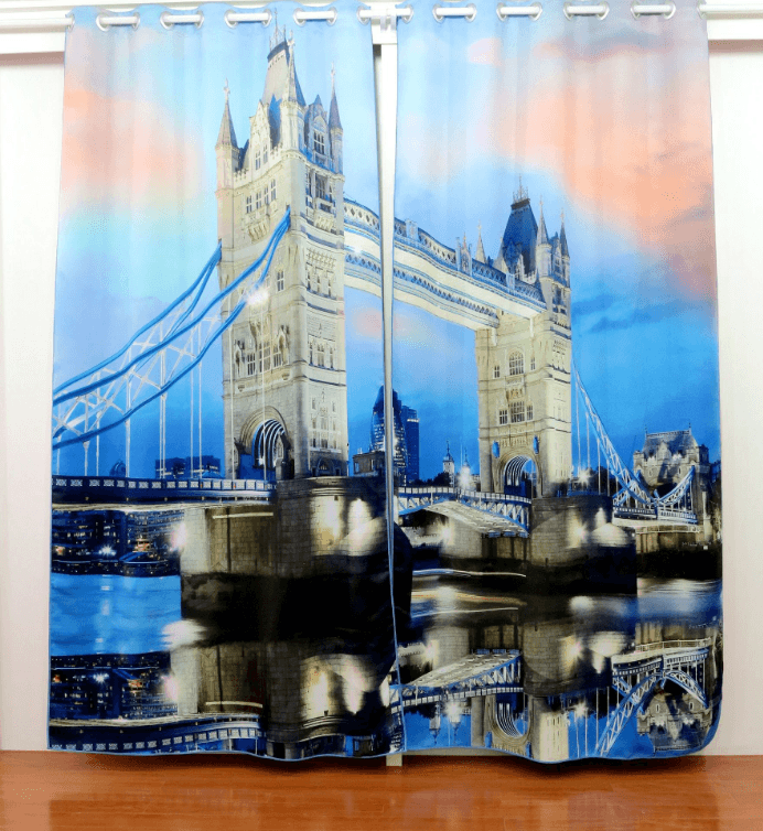 3D London Tower Bridge 1155 Curtains Drapes Wallpaper AJ Wallpaper 