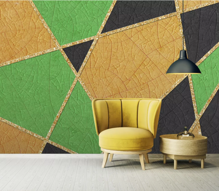 3D Golden Graphic WC2679 Wall Murals