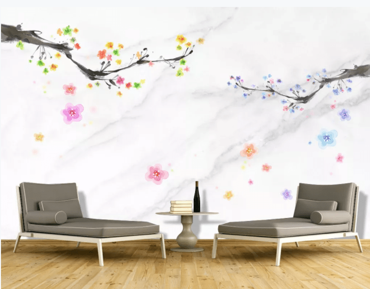 3D Colored Petals WC763 Wall Murals Wallpaper AJ Wallpaper 2 