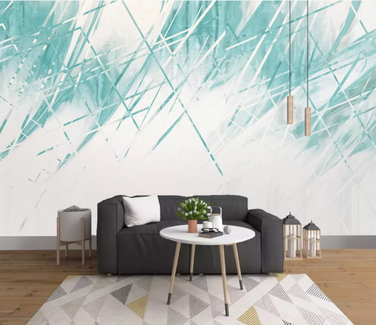 3D Green Pattern WC2024 Wall Murals