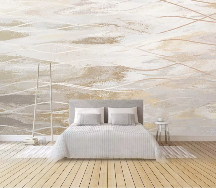 3D Yellow Wavy Line WC1843 Wall Murals
