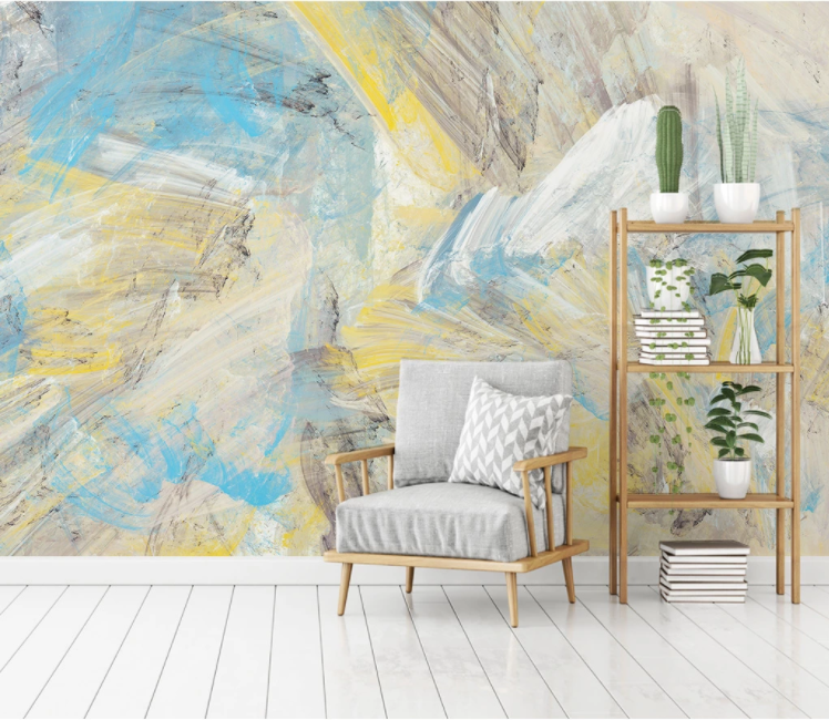 3D Yellow Abstract WC1024 Wall Murals