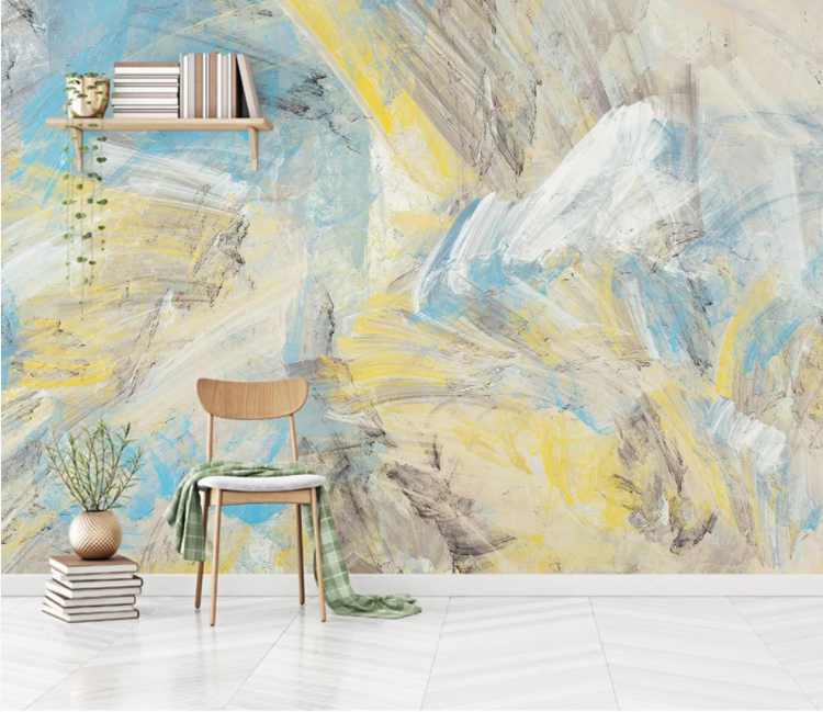 3D Yellow Abstract WC1024 Wall Murals