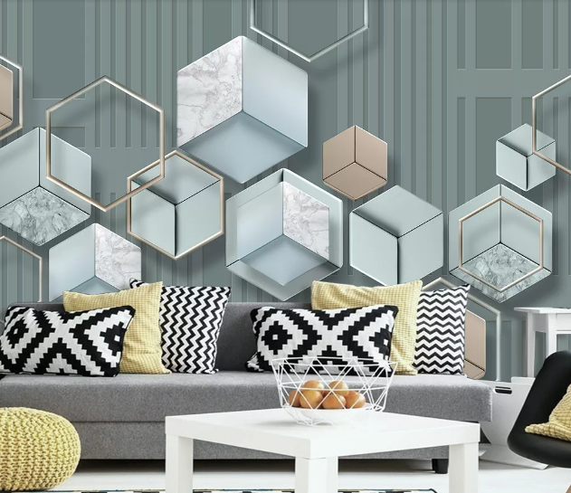 3D Marble Brick WC1720 Wall Murals
