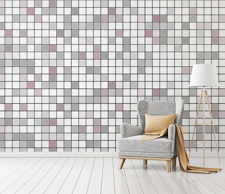 3D Red Square WC2092 Wall Murals