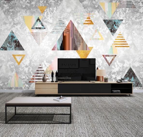 3D Colored Triangle WC1653 Wall Murals