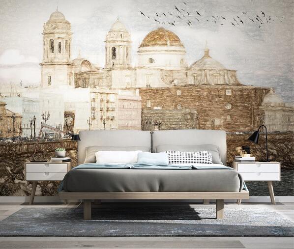 3D Villa House WC1393 Wall Murals
