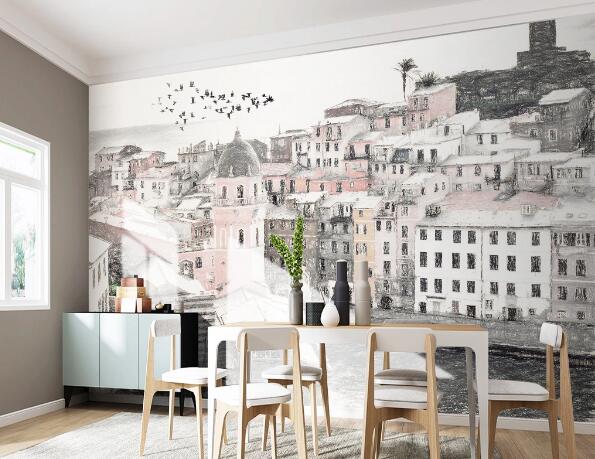 3D Mansion River WC1311 Wall Murals