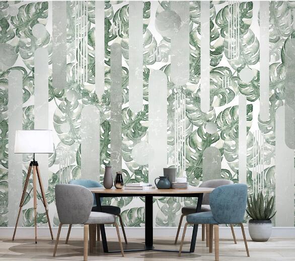 3D Green Pattern WC1267 Wall Murals