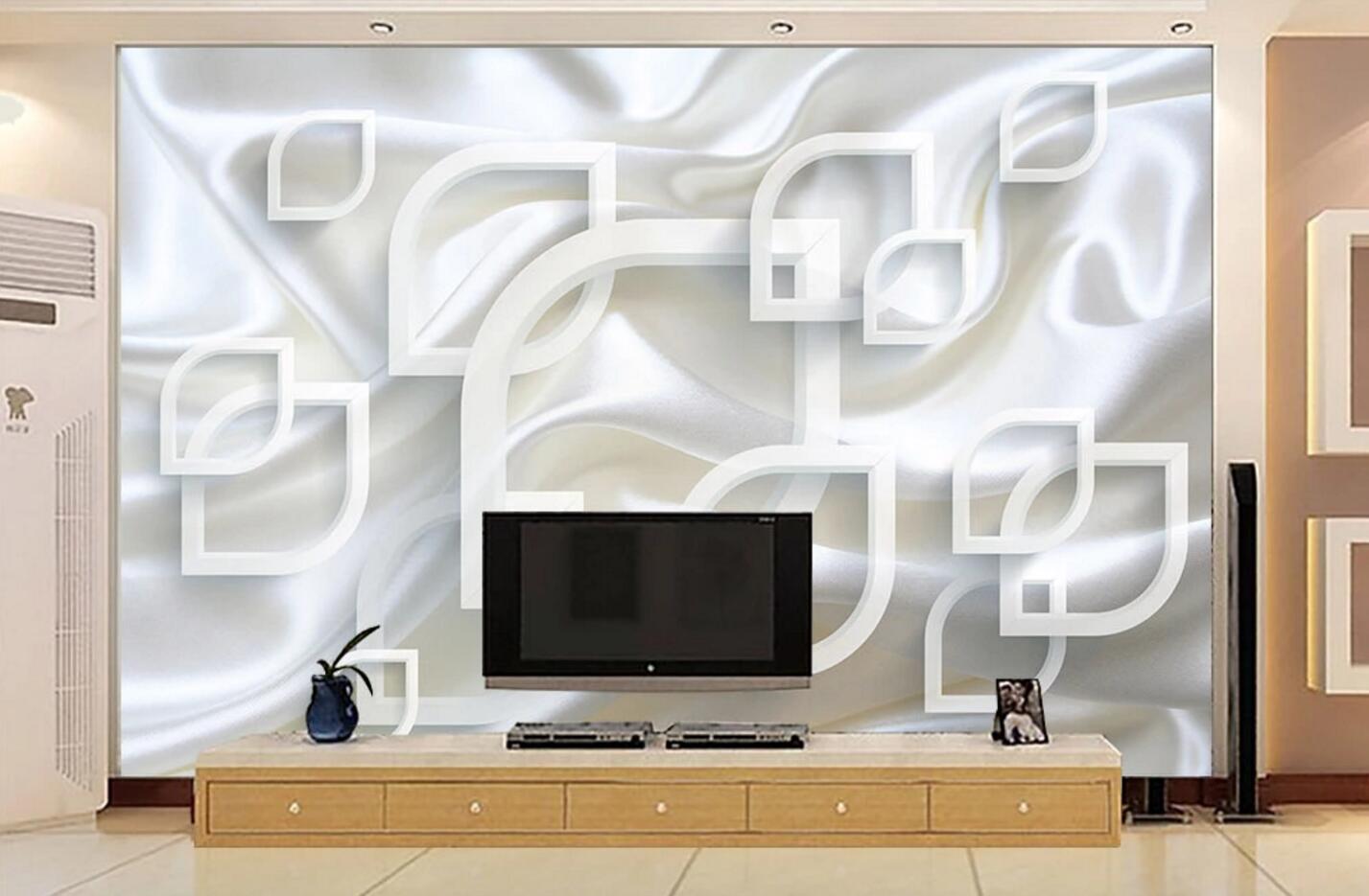 3D White Graphics WC128 Wall Murals