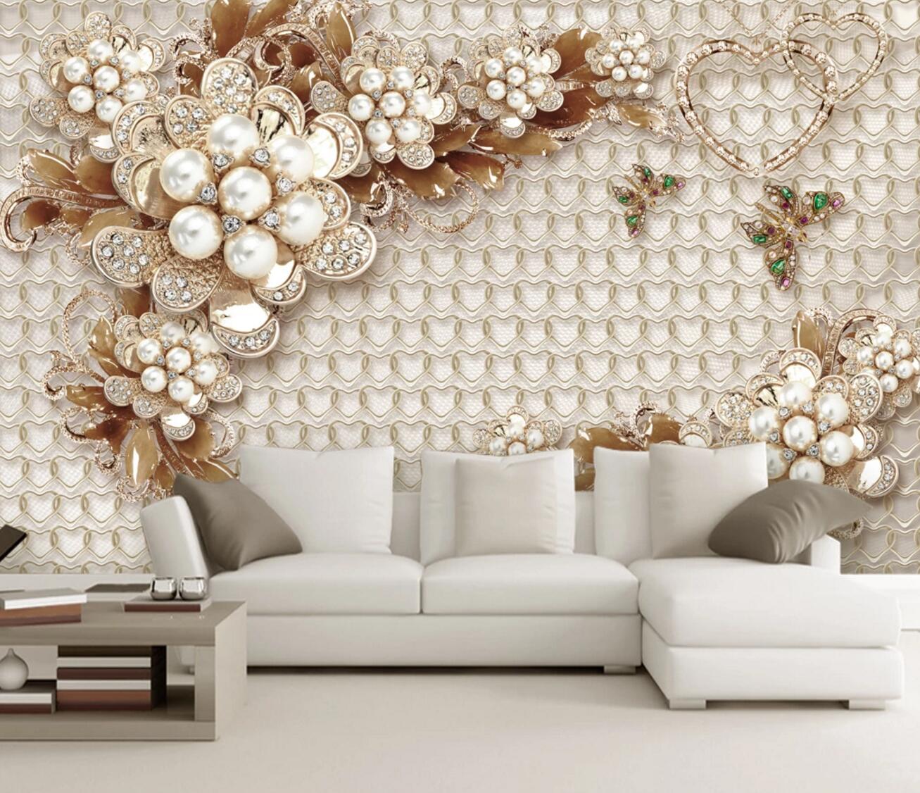 3D Emerald Butterfly WC324 Wall Murals