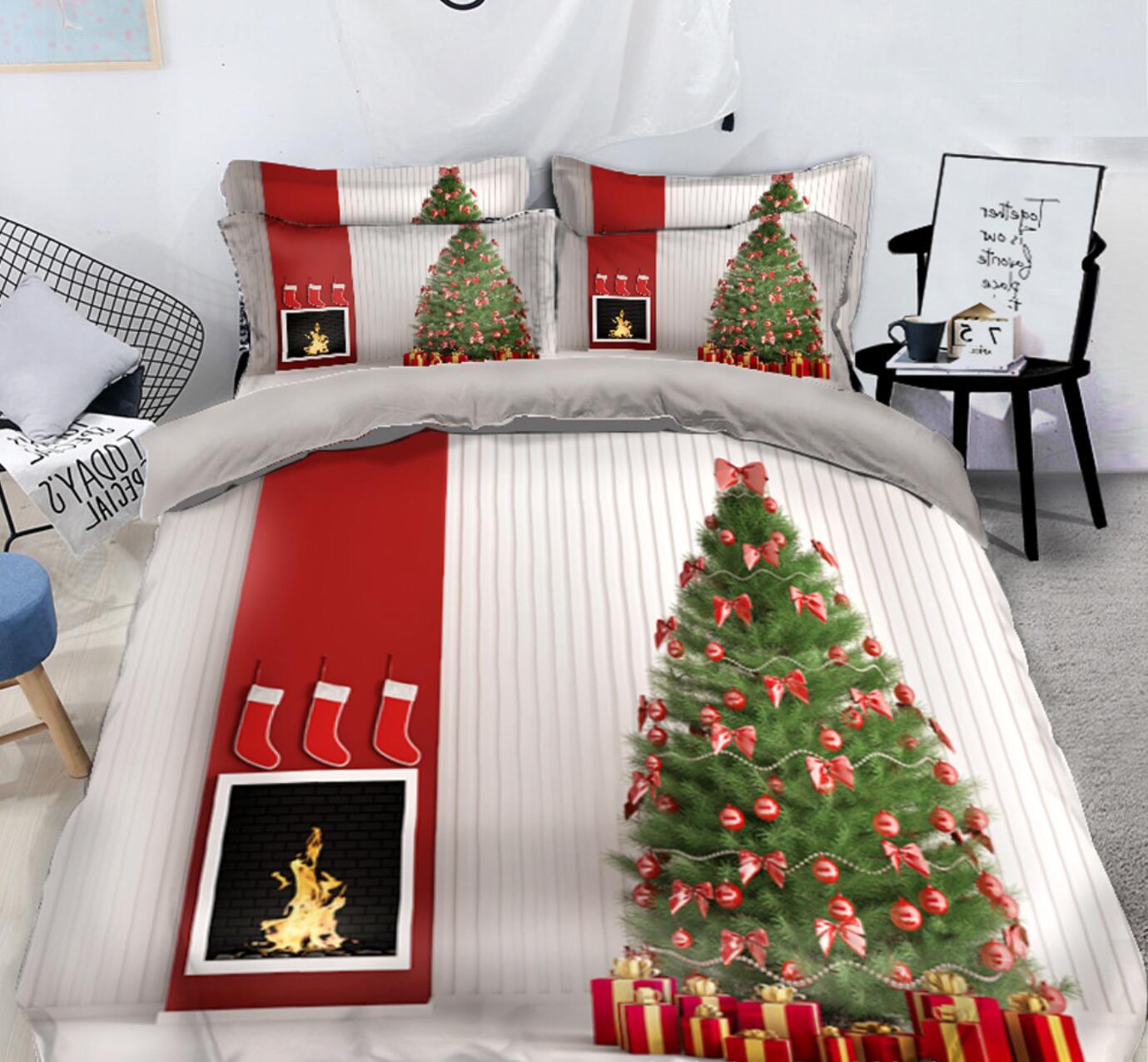 3D Christmas Tree 45056 Christmas Quilt Duvet Cover Xmas Bed Pillowcases