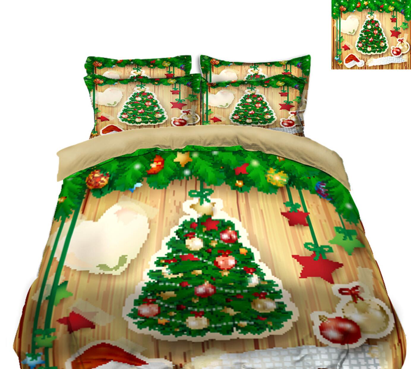 3D Christmas Tree 45084 Christmas Quilt Duvet Cover Xmas Bed Pillowcases