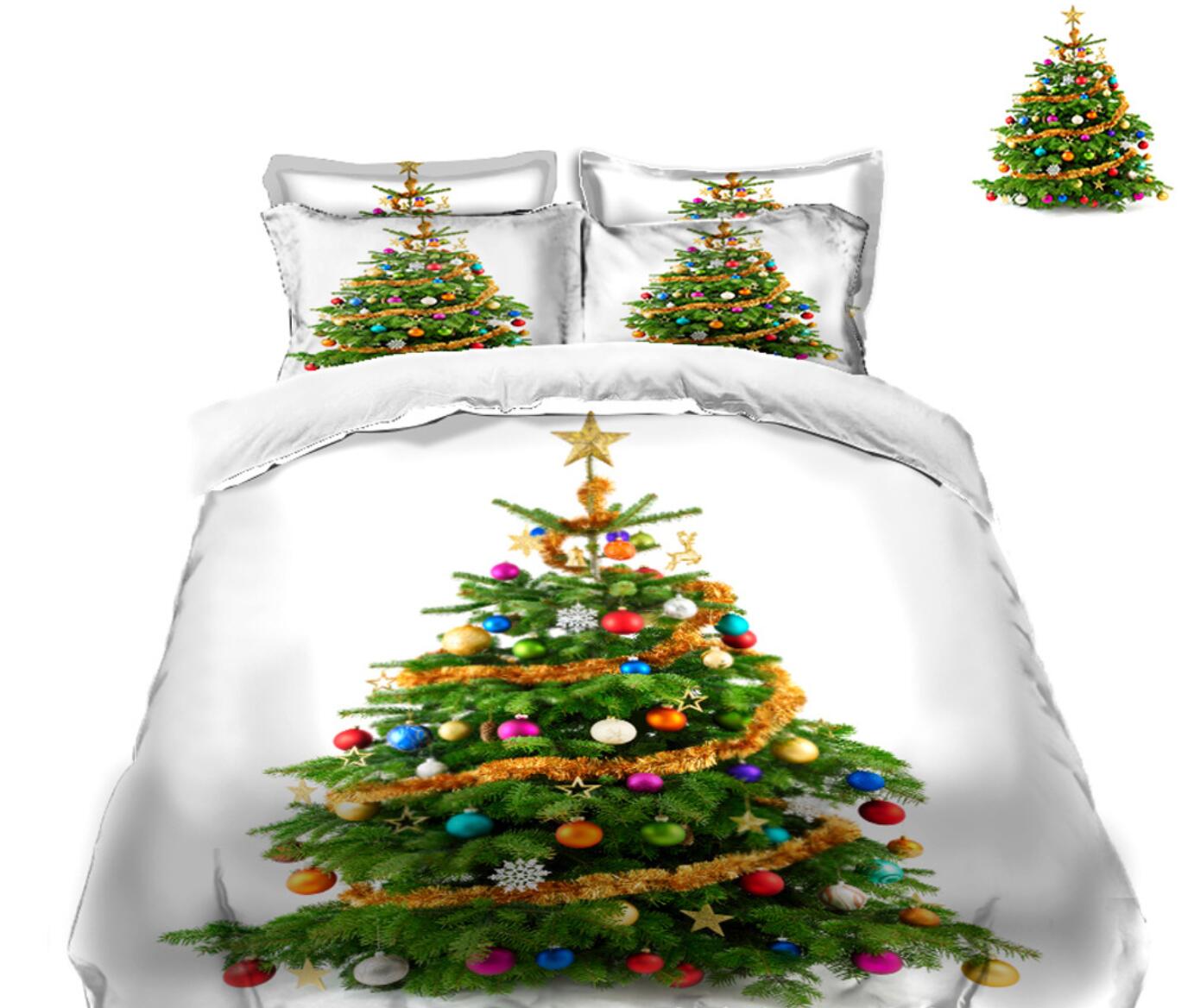 3D Christmas Tree 45088 Christmas Quilt Duvet Cover Xmas Bed Pillowcases